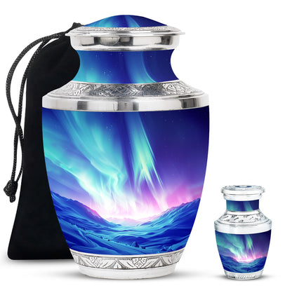 Personalized Galaxy Cremation Urn for Men & Women - 10-inch, 200 cu in - Yatskia