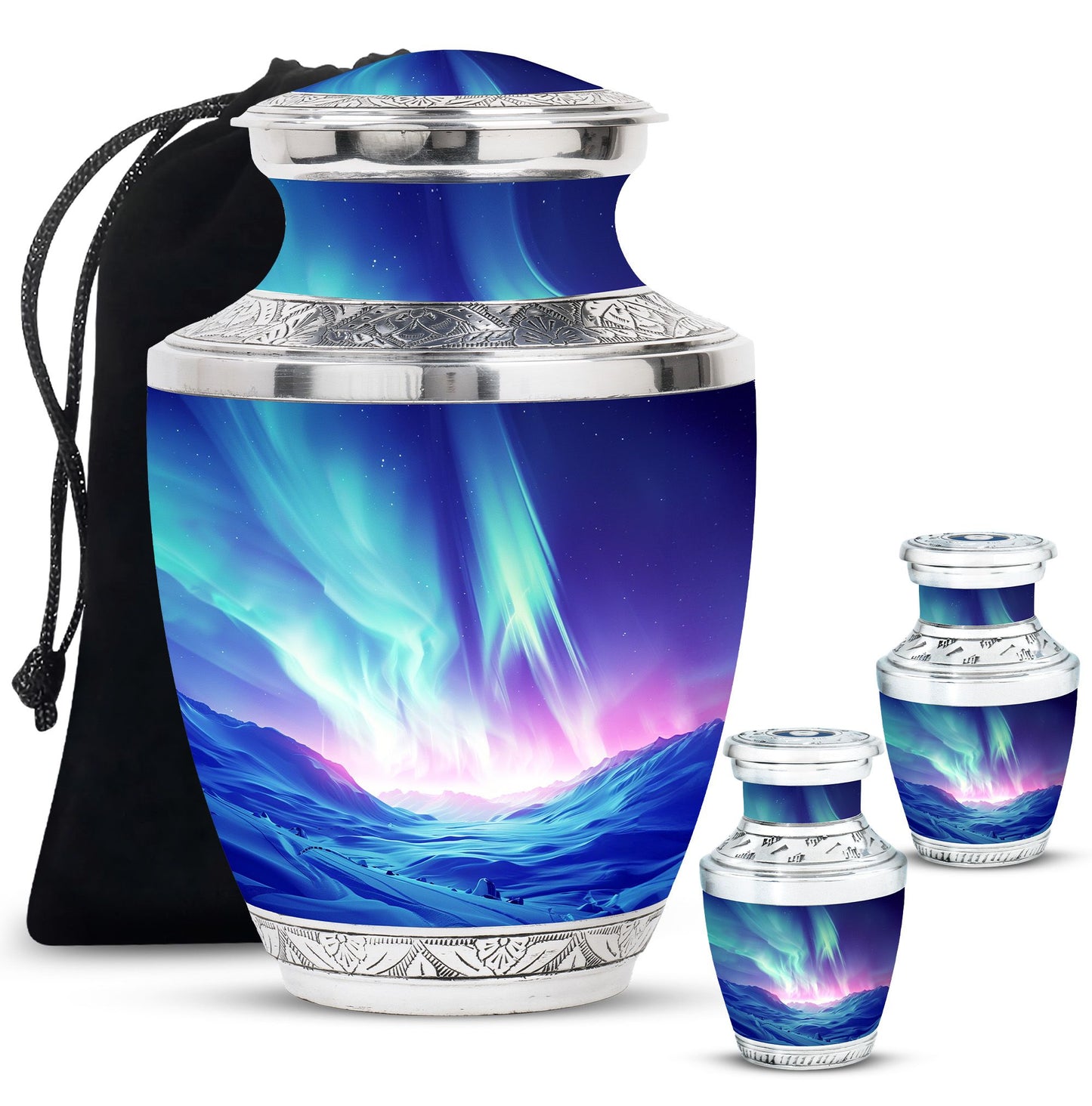 Personalized Galaxy Cremation Urn for Men & Women - 10-inch, 200 cu in - Yatskia
