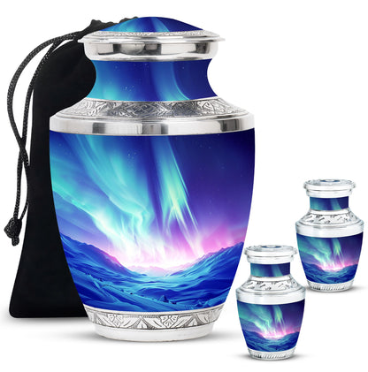 Personalized Galaxy Cremation Urn for Men & Women - 10-inch, 200 cu in - Yatskia
