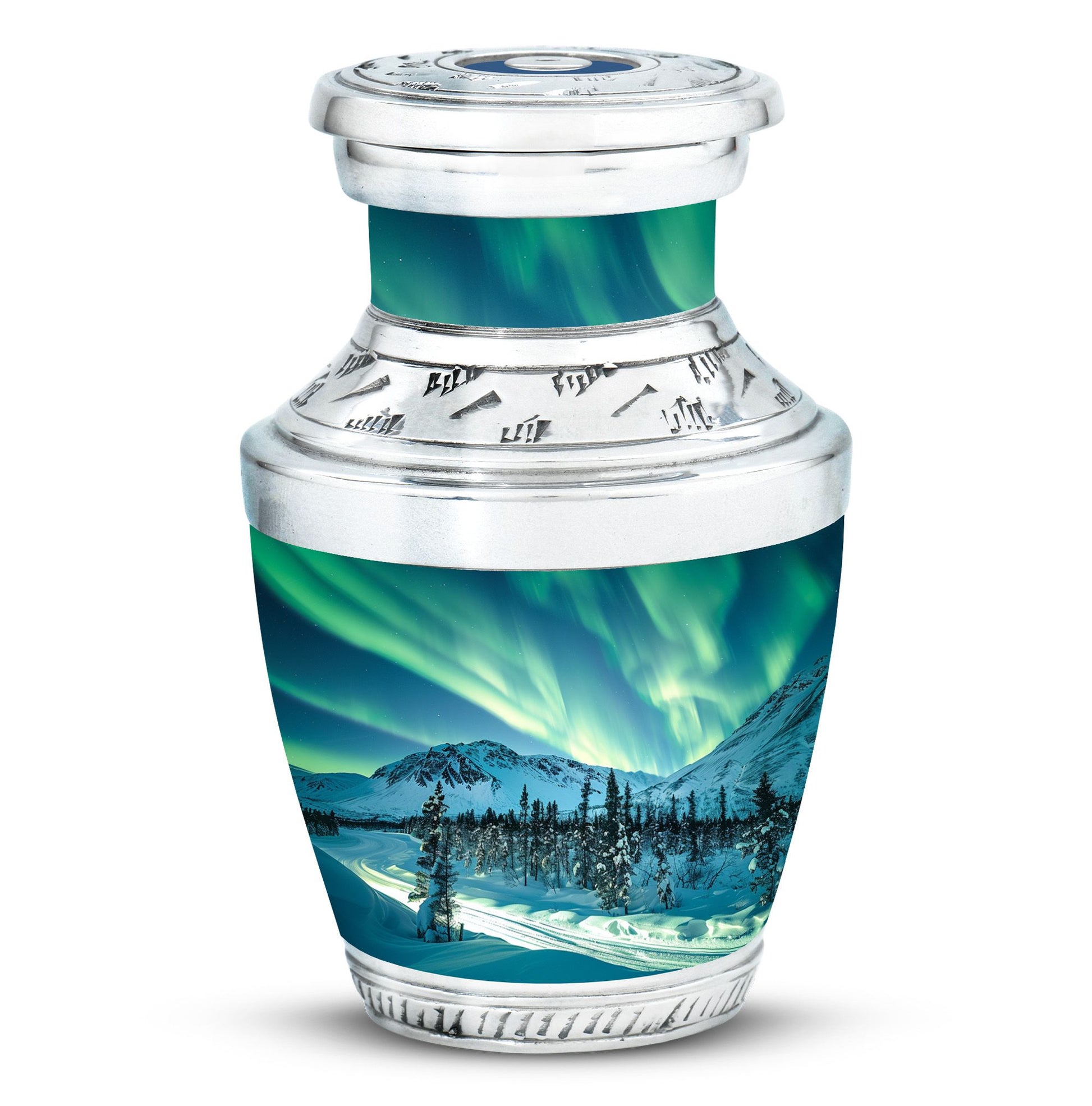 Northern Lights Large Urn For Ashes  - Cremation Urns For Man & Women