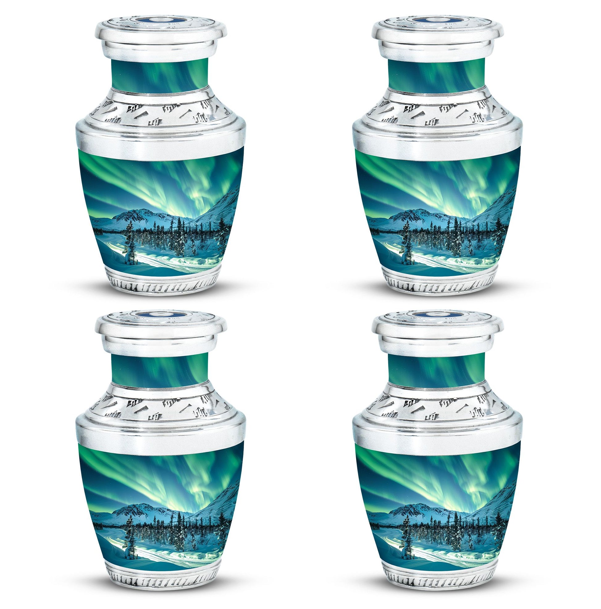 Northern Lights Large Urn For Ashes  - Cremation Urns For Man & Women