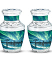Northern Lights Large Urn For Ashes  - Cremation Urns For Man & Women