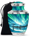 Northern Lights Large Urn For Ashes  - Cremation Urns For Man & Women