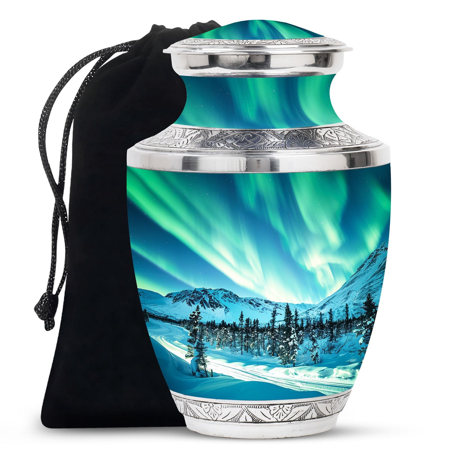 Personalized Galaxy Cremation Urn for Human Ashes - 10-inch, 200 cu in - Yatskia