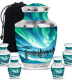 Northern Lights Large Urn For Ashes  - Cremation Urns For Man & Women