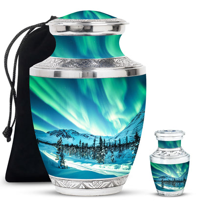 Personalized Galaxy Cremation Urn for Human Ashes - 10-inch, 200 cu in - Yatskia