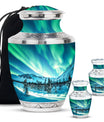 Northern Lights Large Urn For Ashes  - Cremation Urns For Man & Women