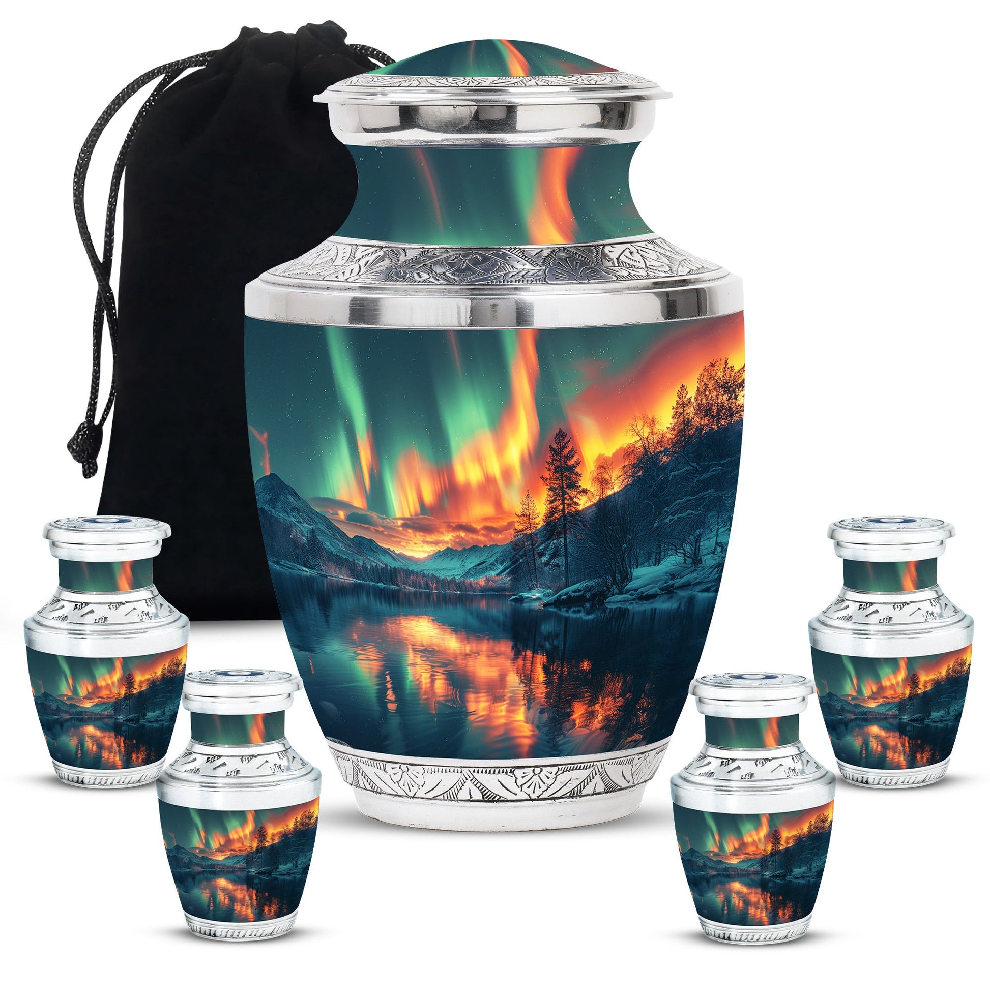 Northern Lights Cremation Keepsake Urns For Ashes - Cremation Urn Human
