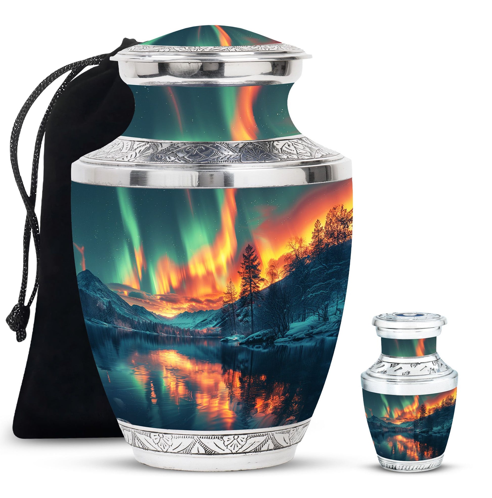 Northern Lights Cremation Keepsake Urns For Ashes - Cremation Urn Human