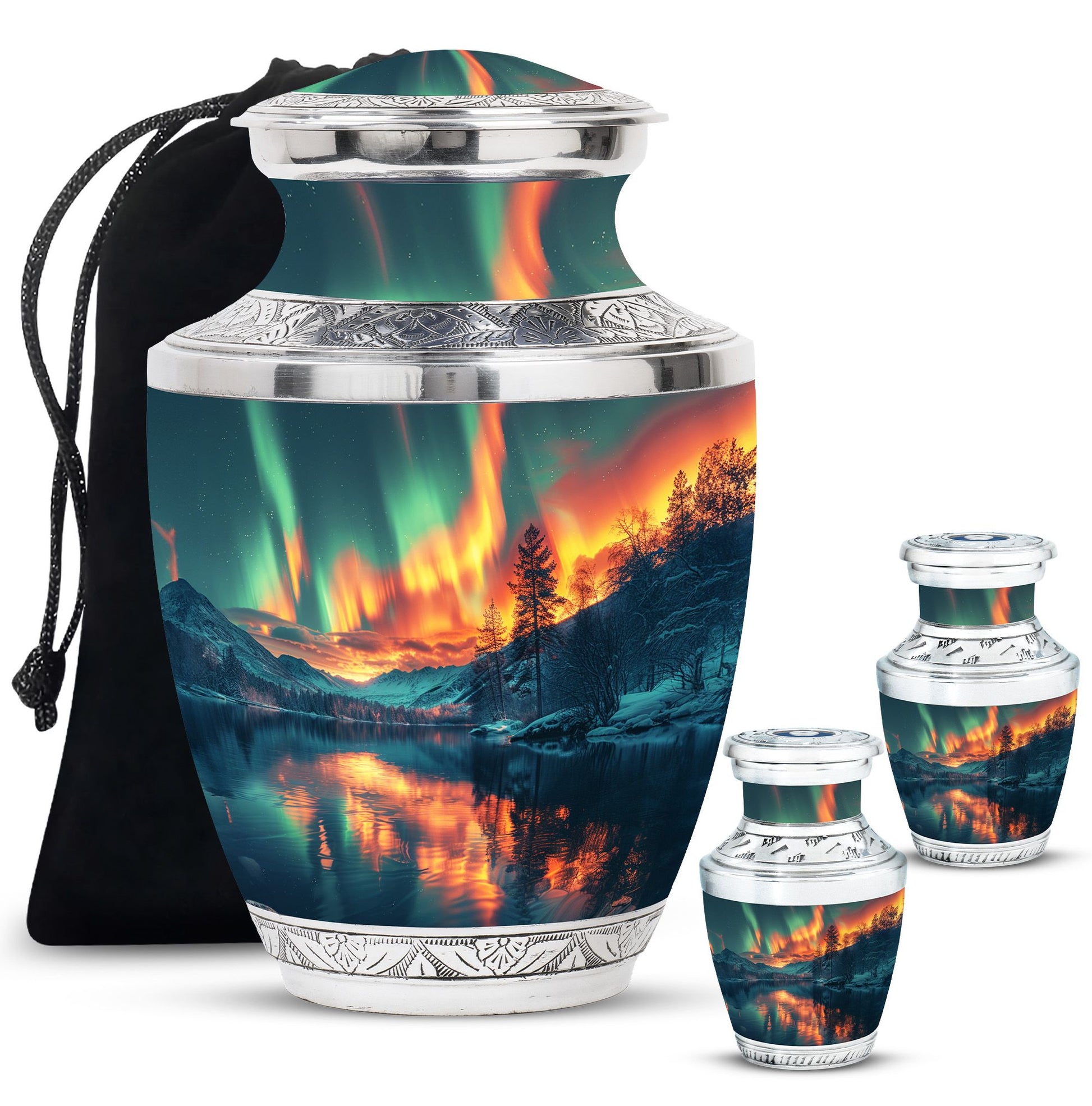 Northern Lights Cremation Keepsake Urns For Ashes - Cremation Urn Human