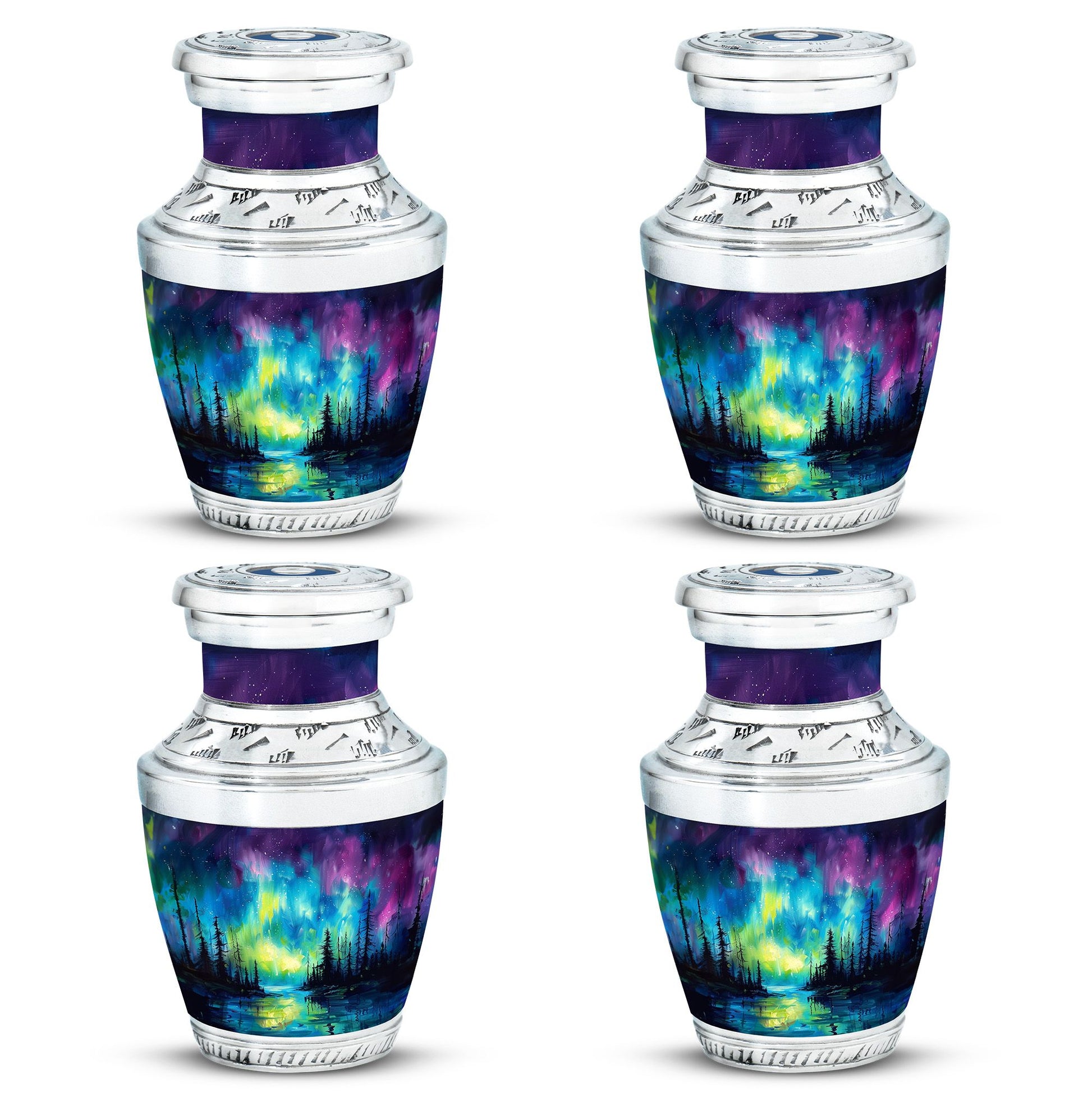 Northern Lights Cremation Urns For Human Ashes - Urn Keepsake Set