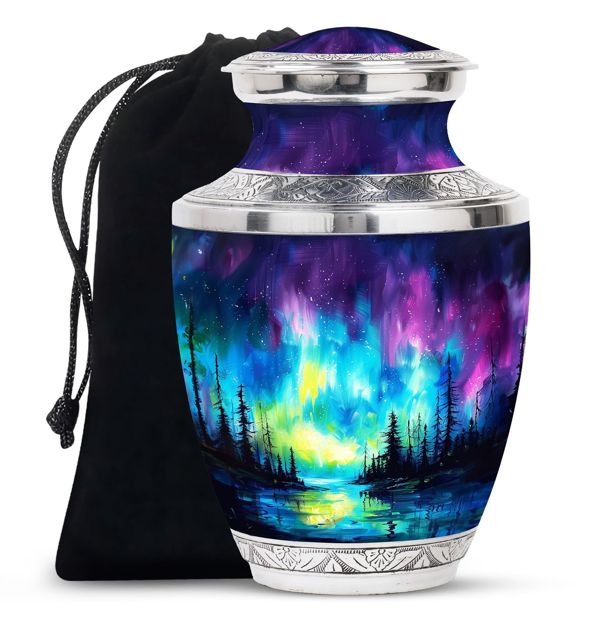 Northern Lights Cremation Urns For Human Ashes - Urn Keepsake Set
