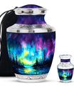 Northern Lights Cremation Urns For Human Ashes - Urn Keepsake Set