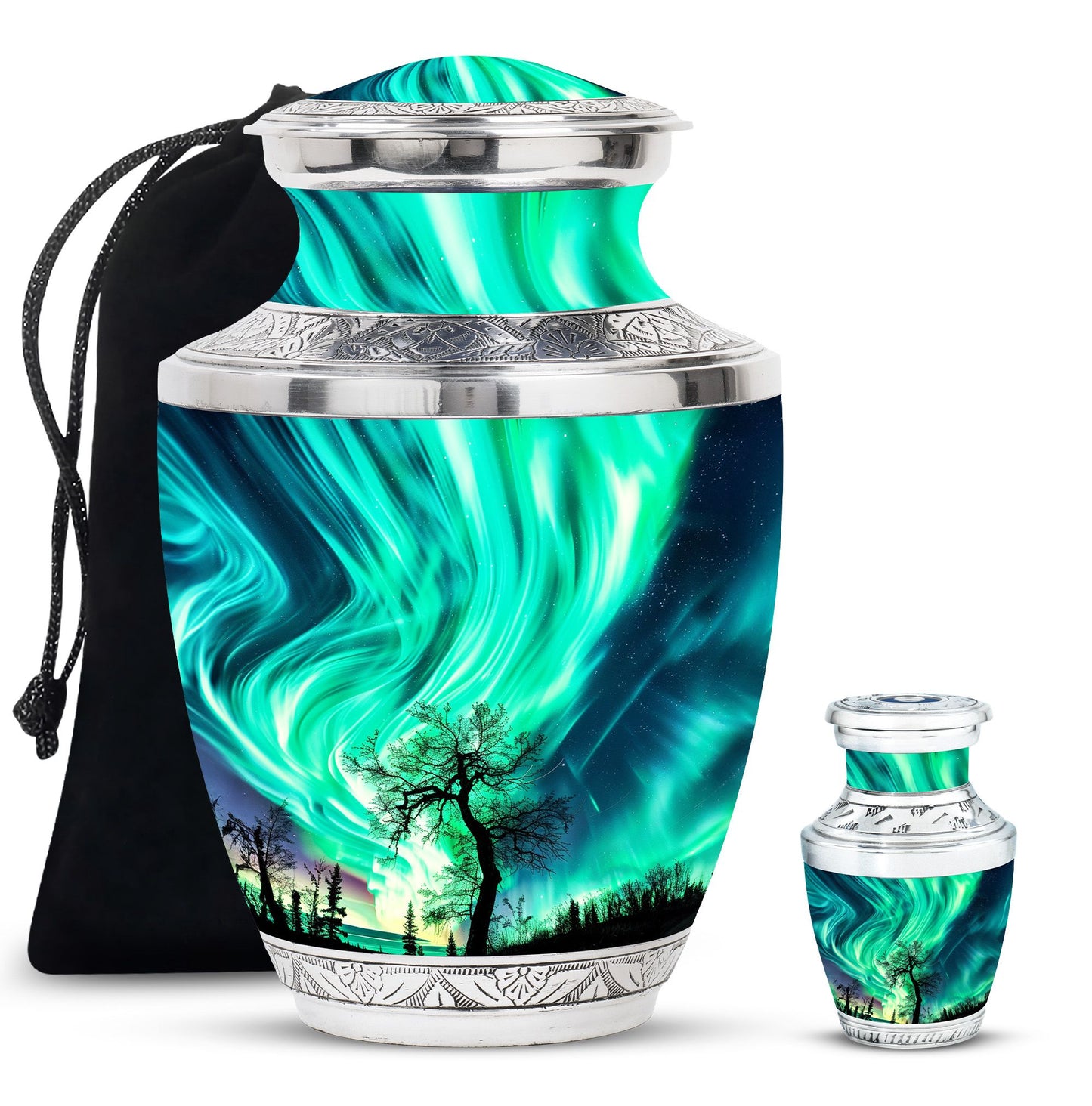 Personalized Galaxy Keepsake Urn for Human Ashes - 3-inch, 3 cu in - Yatskia