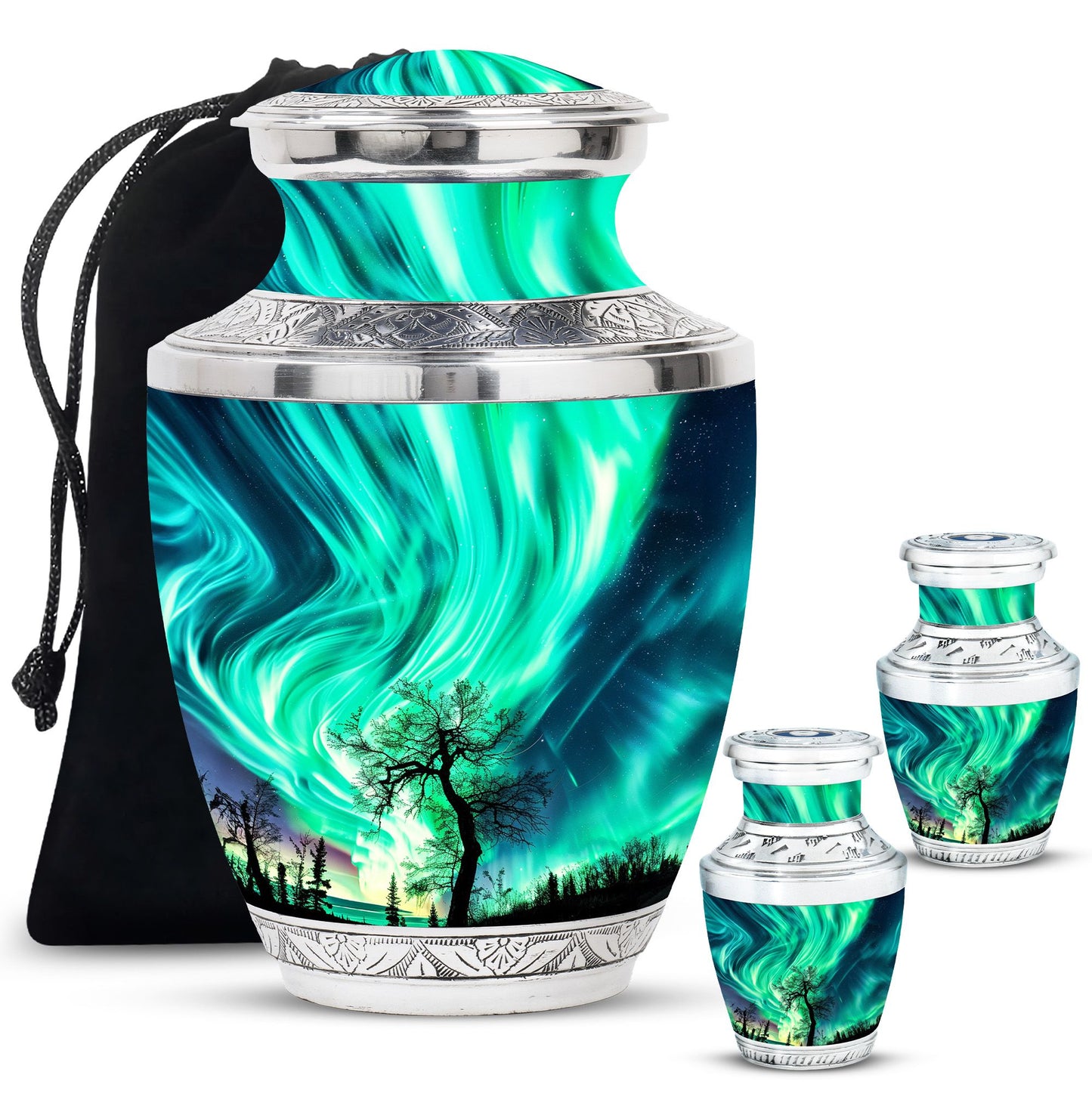 Personalized Galaxy Keepsake Urn for Human Ashes - 3-inch, 3 cu in - Yatskia