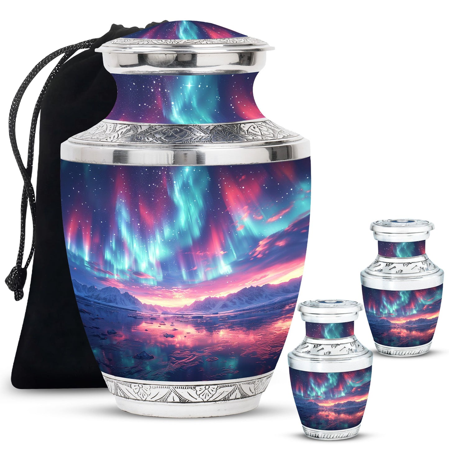 Personalized Galaxy Cremation Urn for Adult - 10-inch, 200 cu in - Yatskia