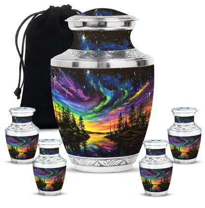 Personalized Galaxy Cremation Urn for Human Ashes - 10-inch, 200 cu in - Yatskia