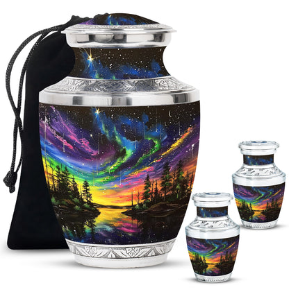 Personalized Galaxy Cremation Urn for Human Ashes - 10-inch, 200 cu in - Yatskia