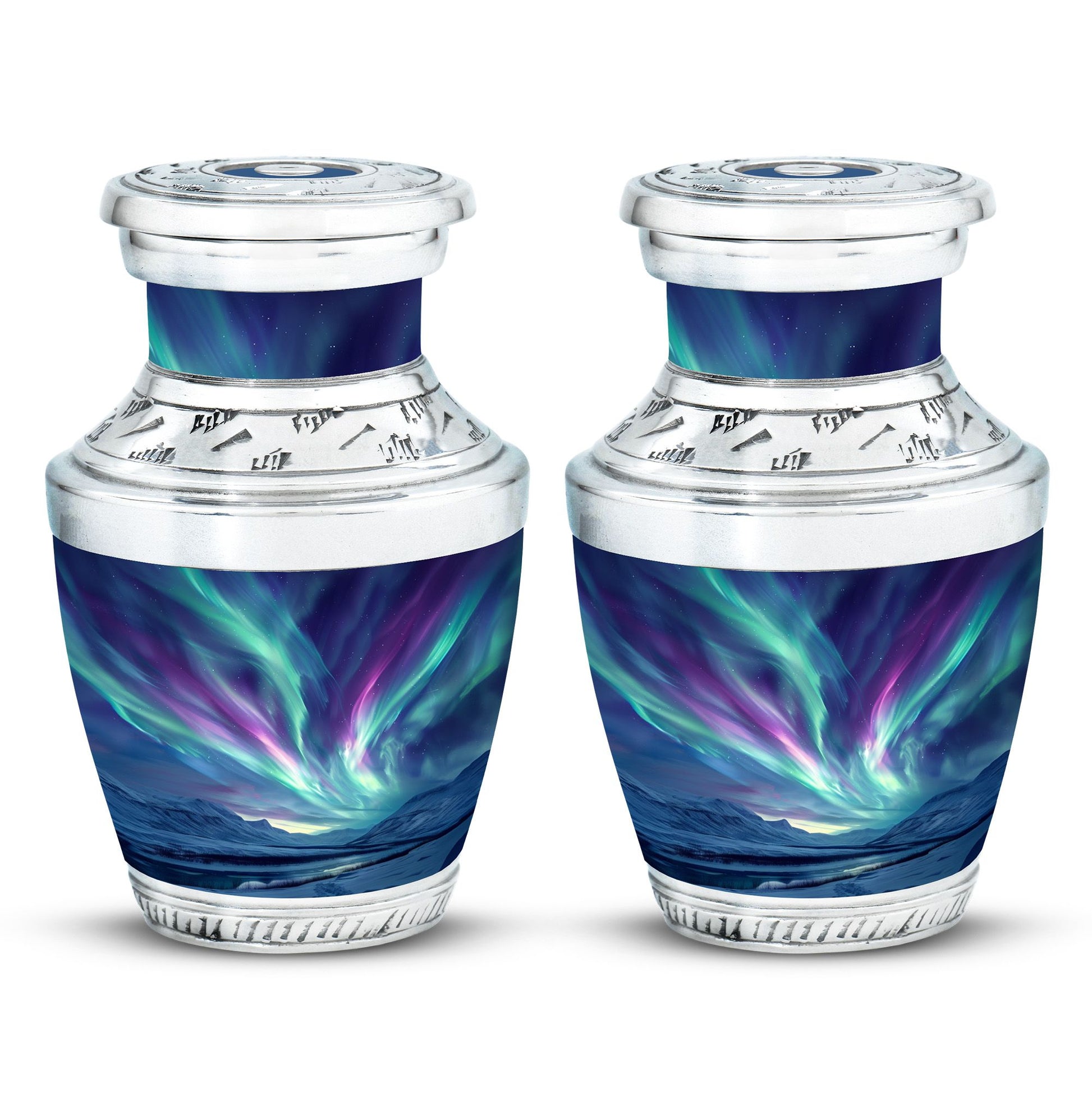 Northern Lights Urn For Ashes Adult Male Small - Funeral Urns For Ashes