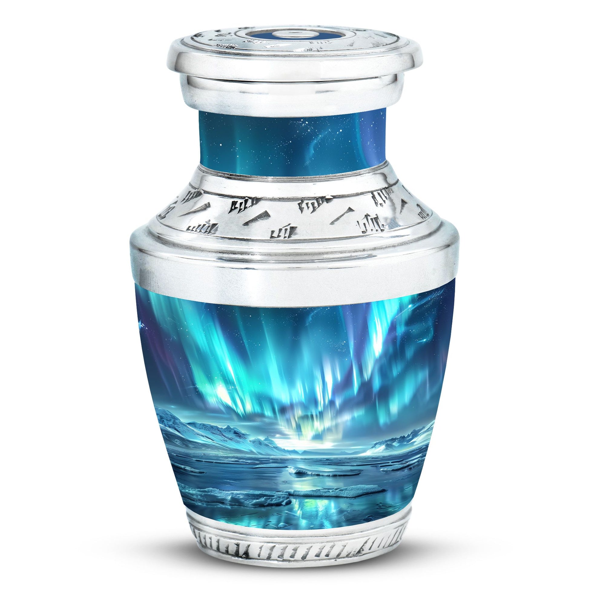 Northern Lights Mini Urns For Human Ashes Dad - Urns For Ashes Keepsake
