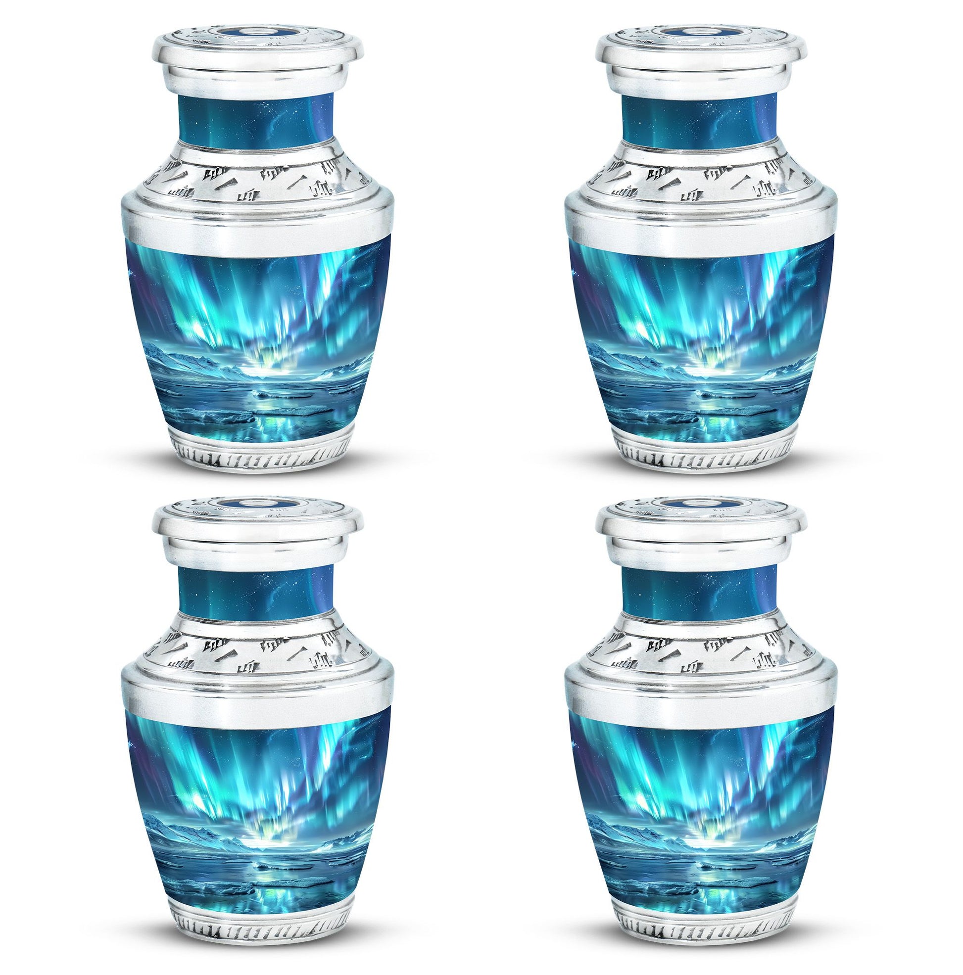 Northern Lights Mini Urns For Human Ashes Dad - Urns For Ashes Keepsake