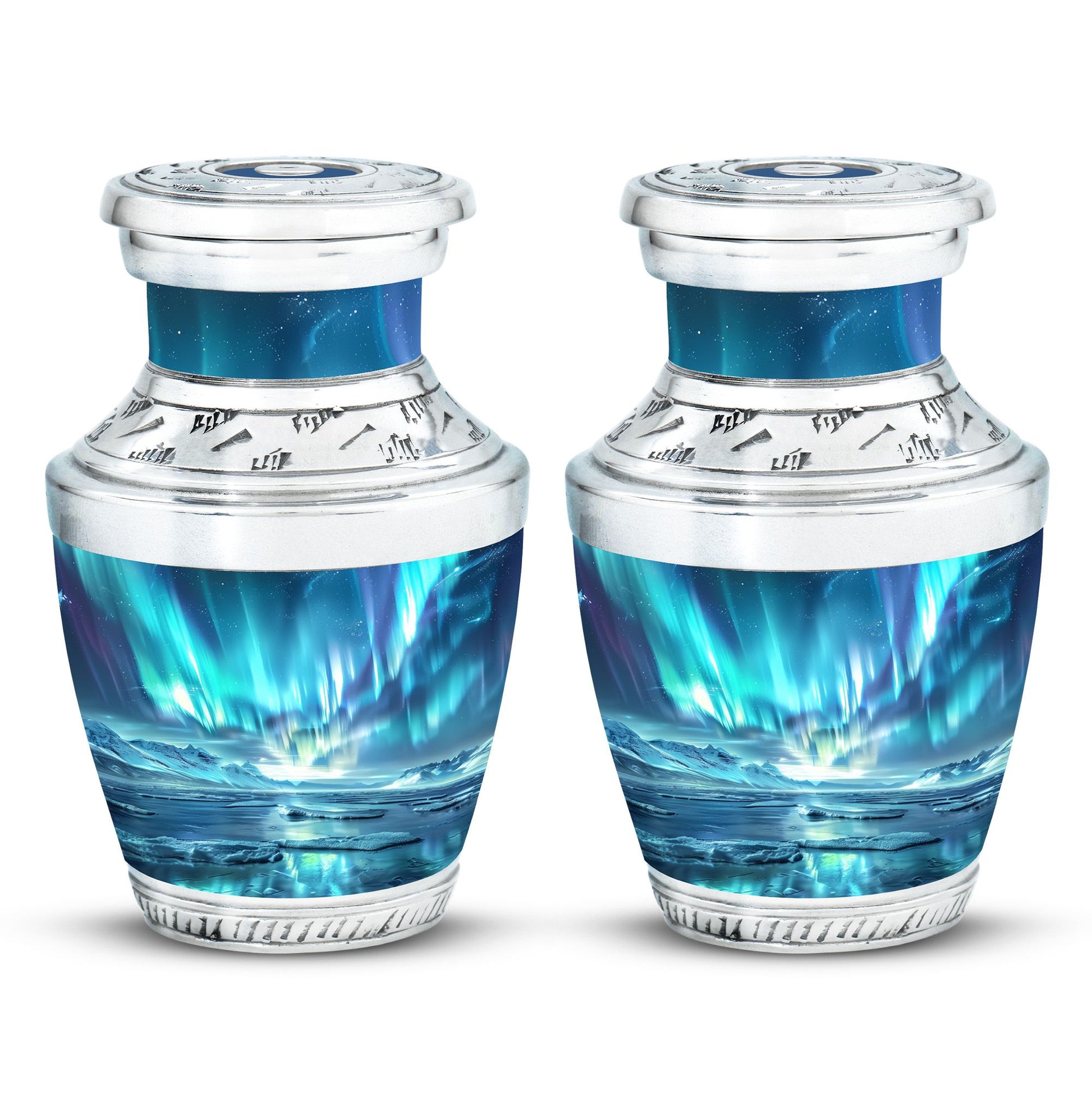 Northern Lights Mini Urns For Human Ashes Dad - Urns For Ashes Keepsake