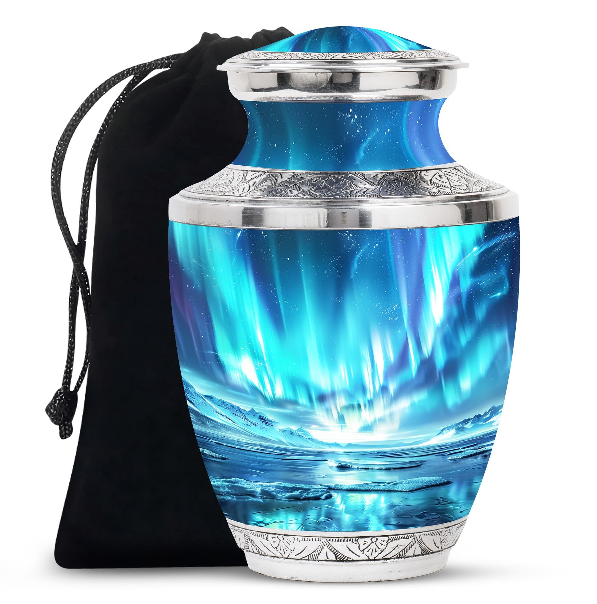 Northern Lights Mini Urns For Human Ashes Dad - Urns For Ashes Keepsake