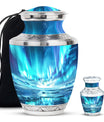Northern Lights Mini Urns For Human Ashes Dad - Urns For Ashes Keepsake
