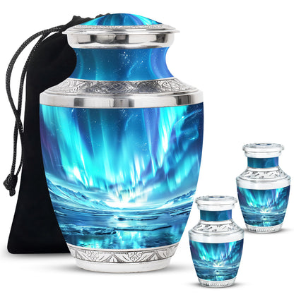 Personalized Galaxy Keepsake Urn for Human Ashes - 10-inch, 200 cu in - Yatskia