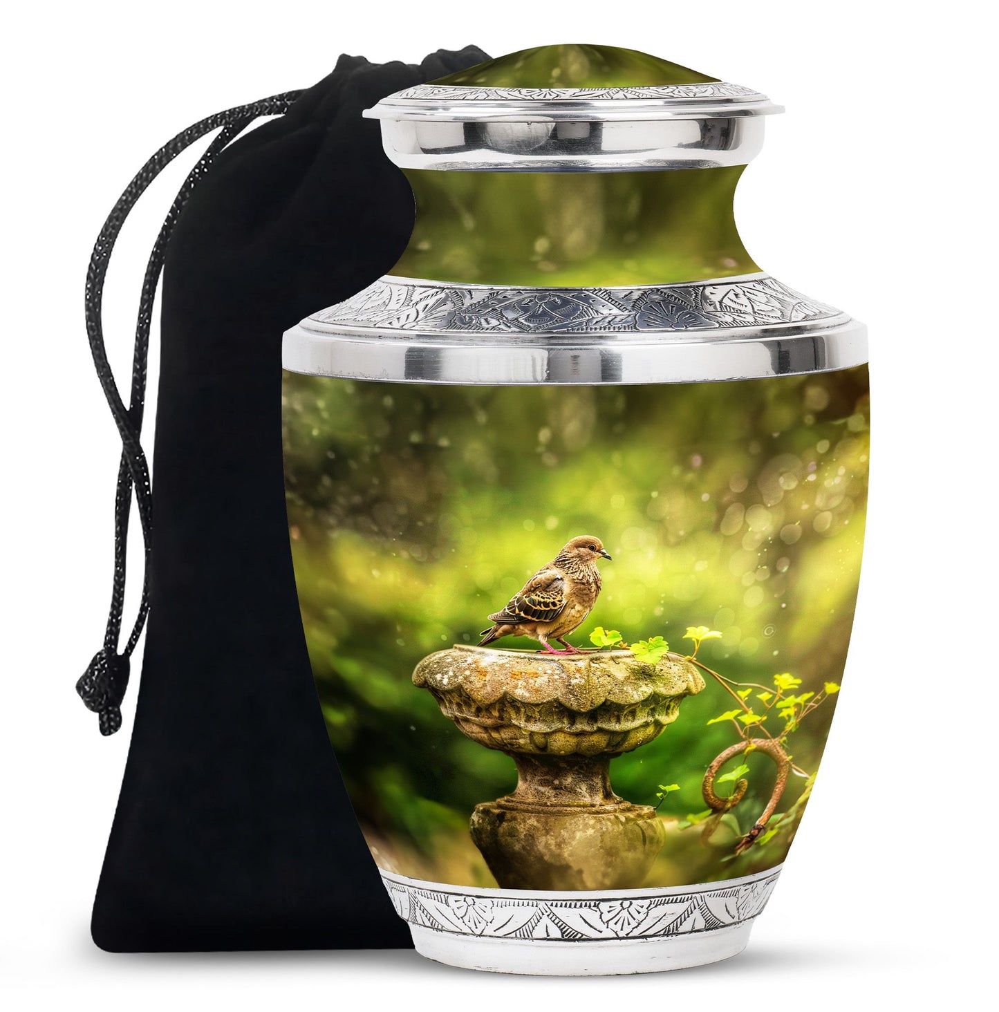 Personalized Bird Cremation Urn for Adult - 10-inch, 200 cu in - Yatskia