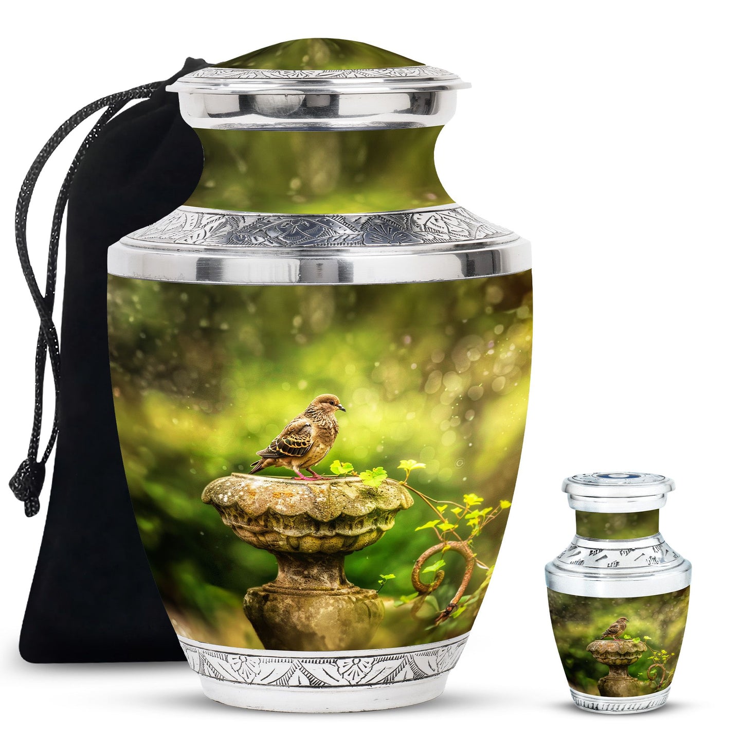 Personalized Bird Cremation Urn for Adult - 10-inch, 200 cu in - Yatskia