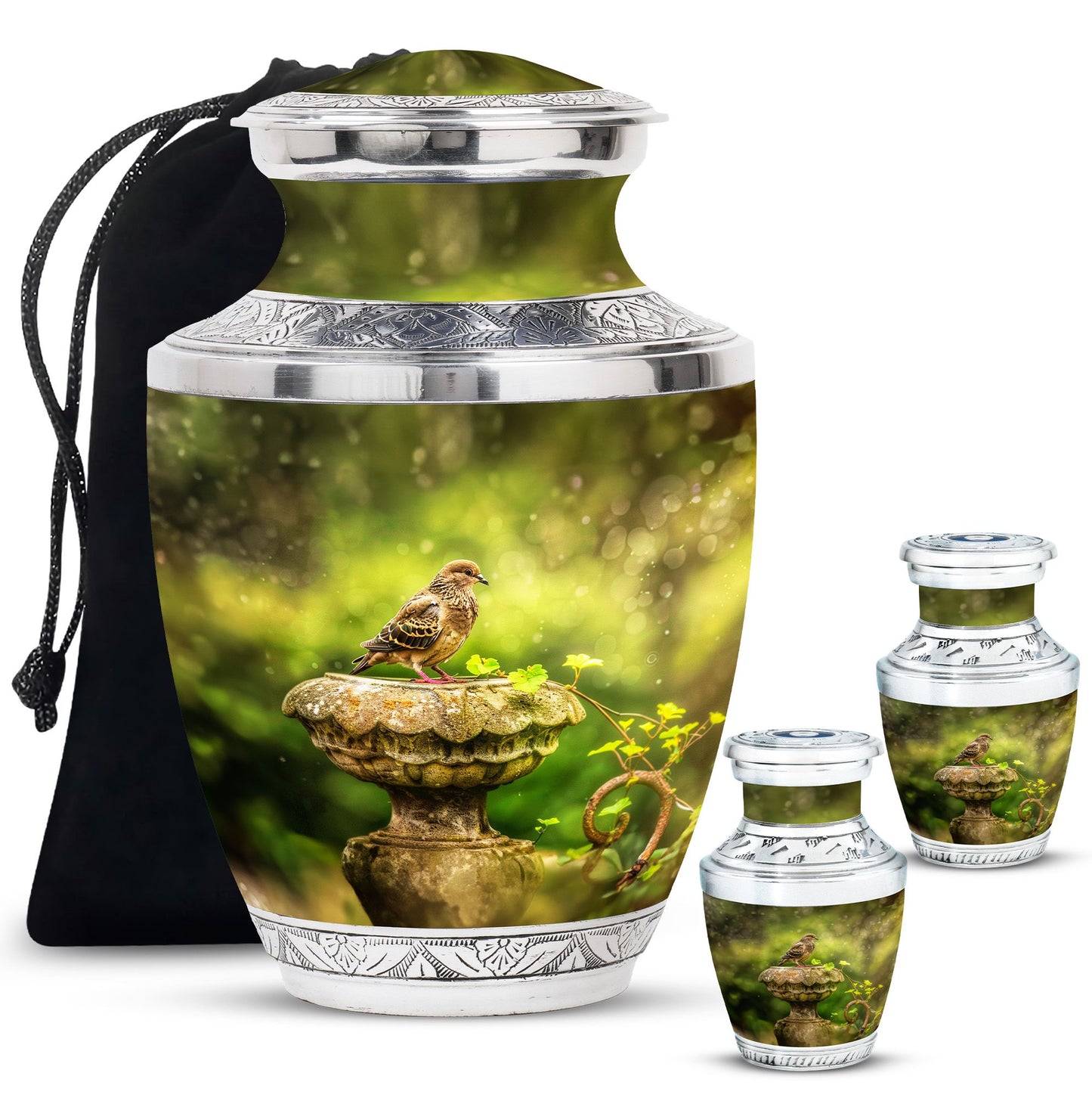 Personalized Bird Cremation Urn for Adult - 10-inch, 200 cu in - Yatskia
