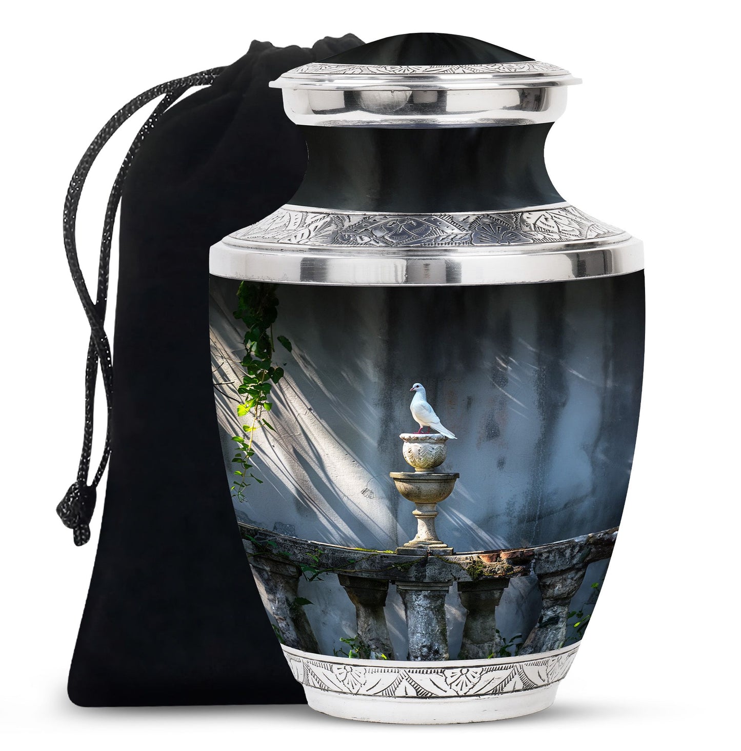 Personalized Bird Cremation Urn for Mom - 10-inch, 200 cu in - Yatskia