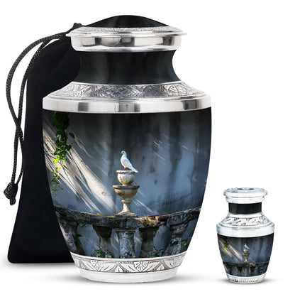 Personalized Bird Cremation Urn for Mom - 10-inch, 200 cu in - Yatskia