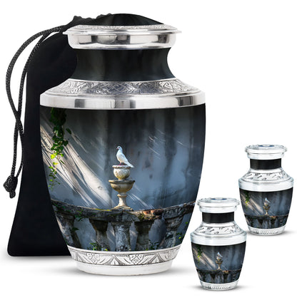 Personalized Bird Cremation Urn for Mom - 10-inch, 200 cu in - Yatskia