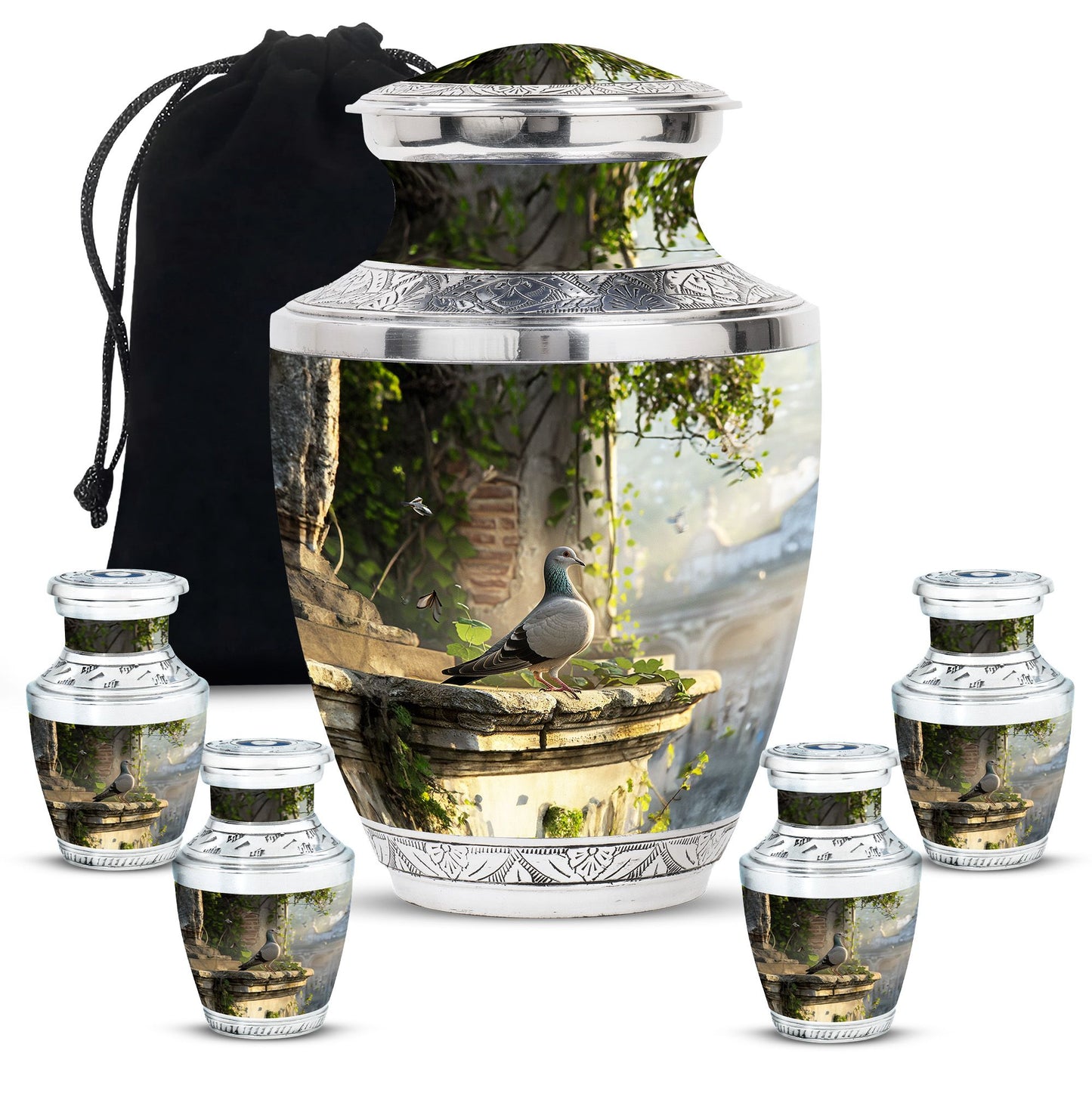 Personalized Bird Cremation Urn for Human Ashes - 10-inch, 200 cu in - Yatskia