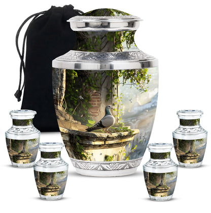 Personalized Bird Cremation Urn for Human Ashes - 10-inch, 200 cu in - Yatskia