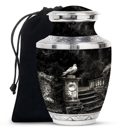 Personalized Dove Cremation Urn for Mom - 10-inch, 200 cu in - Yatskia