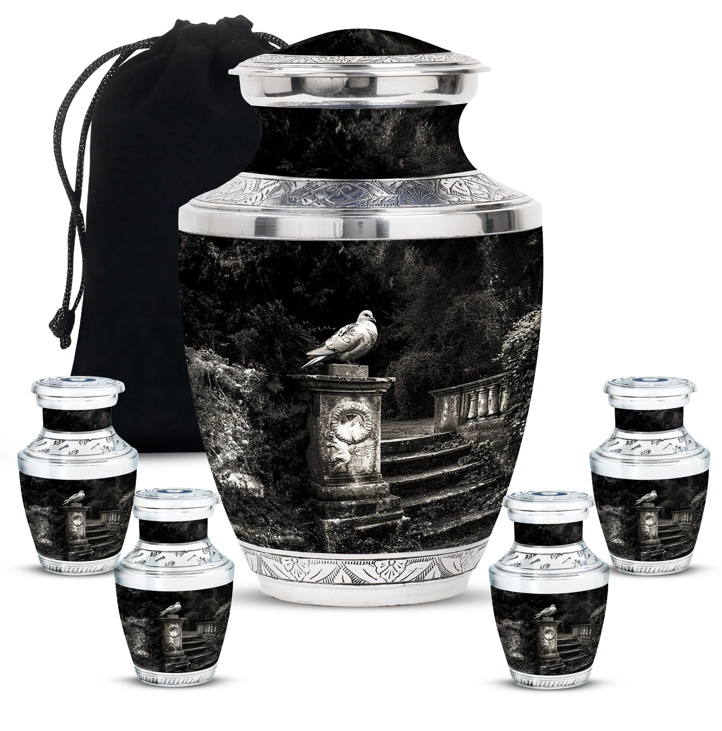 Personalized Dove Cremation Urn for Mom - 10-inch, 200 cu in - Yatskia