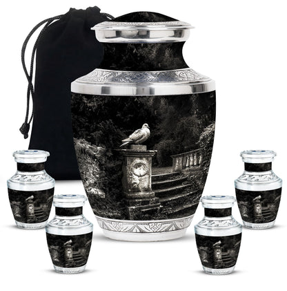 Personalized Dove Cremation Urn for Mom - 10-inch, 200 cu in - Yatskia