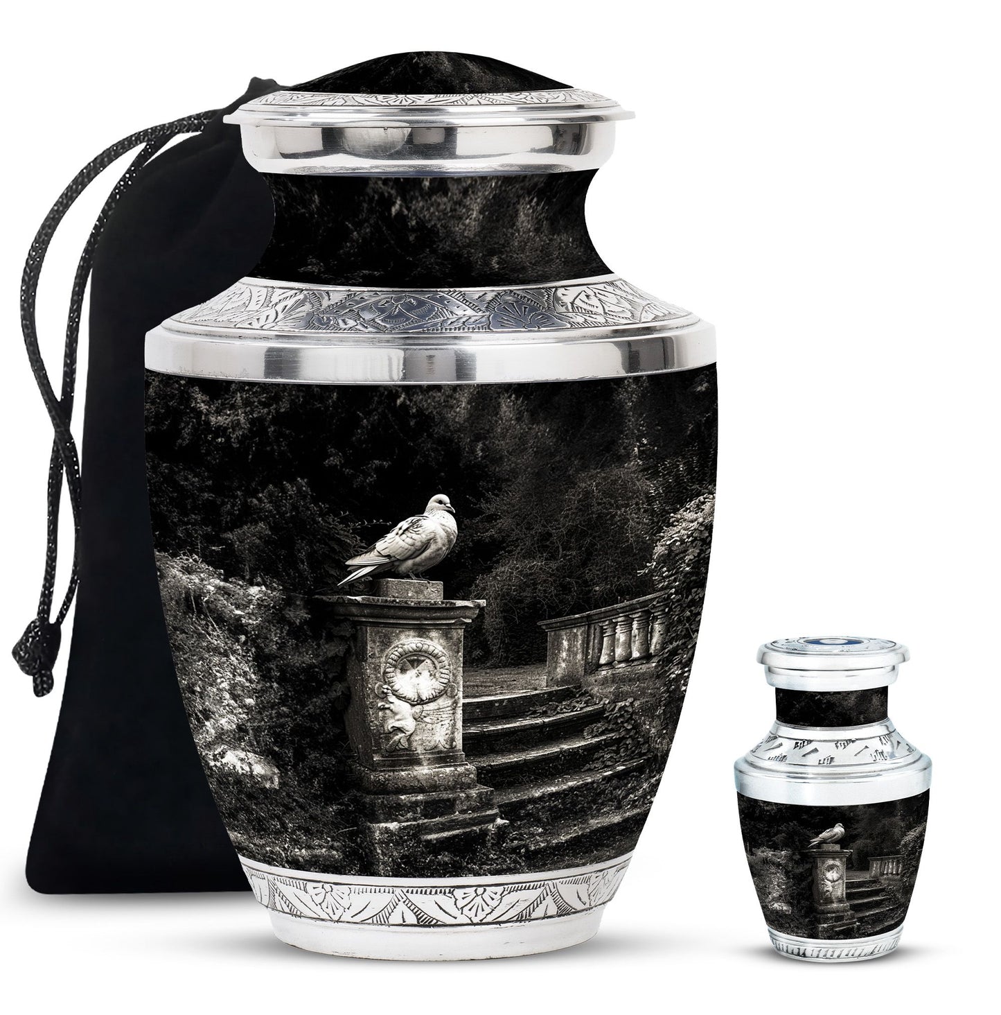 Personalized Dove Cremation Urn for Mom - 10-inch, 200 cu in - Yatskia