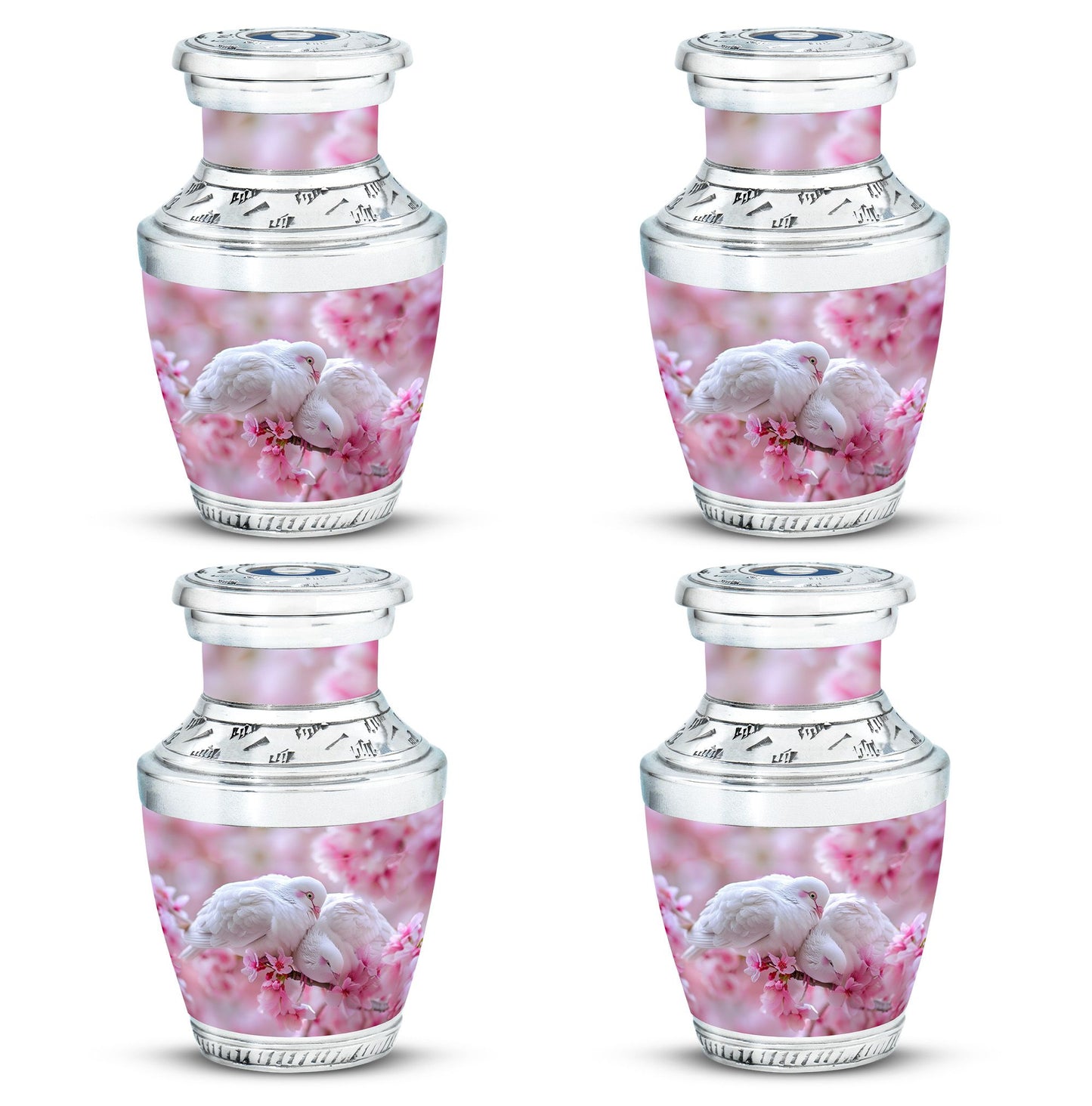 White Personalized Bird Cremation Urn for Human Ashes - 10-inch, 200 cu in - Yatskia