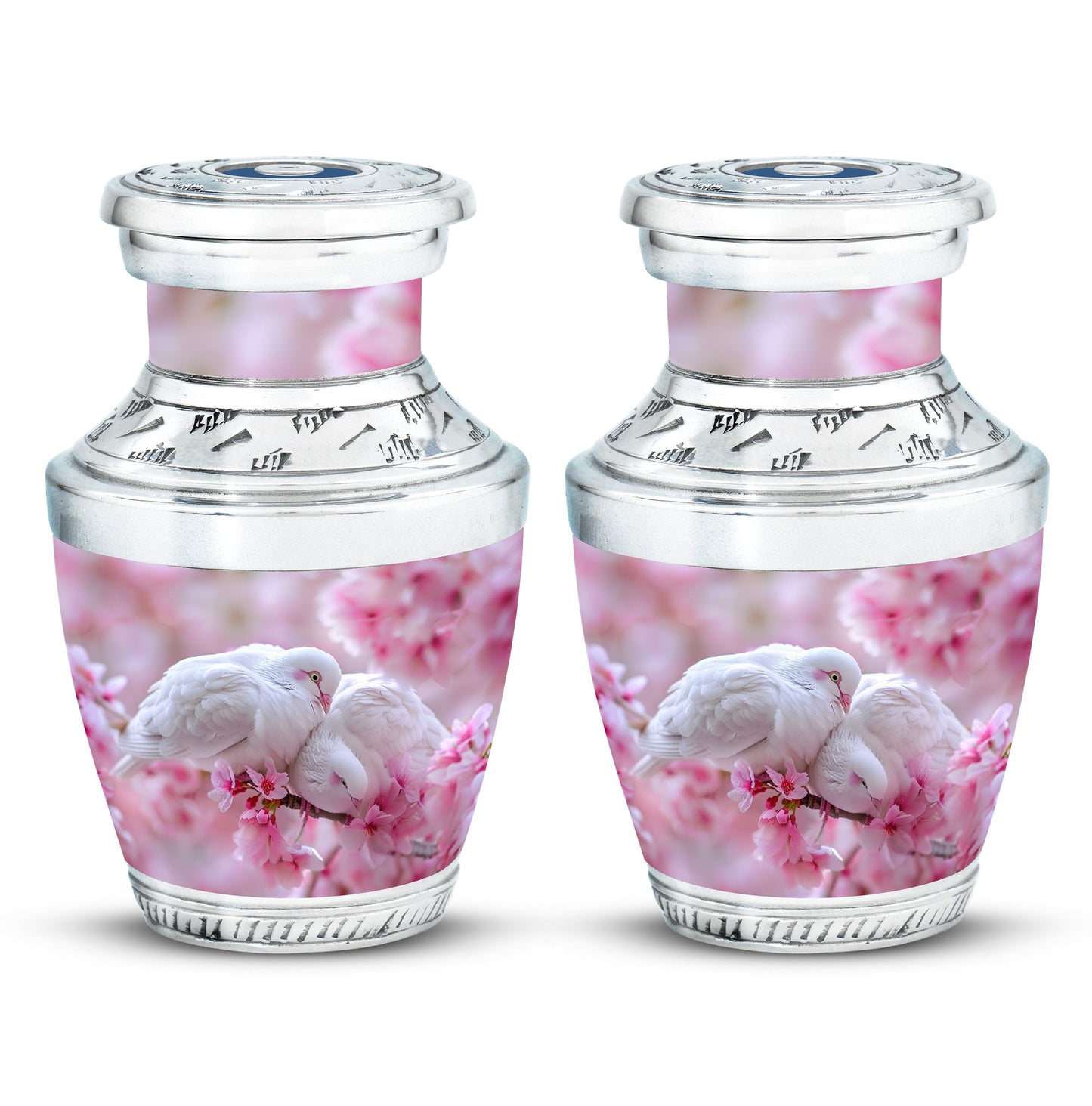 White Personalized Bird Cremation Urn for Human Ashes - 10-inch, 200 cu in - Yatskia