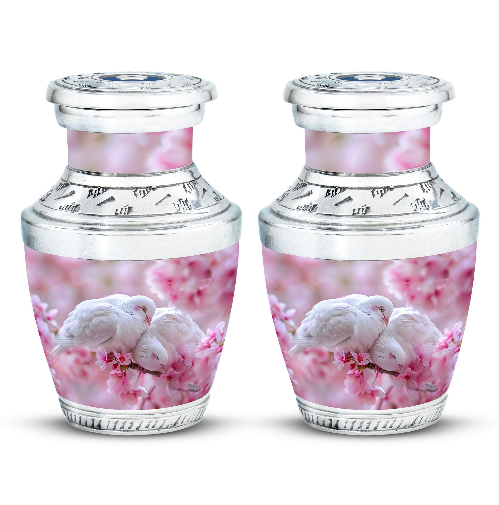 White Couple Dove Burial Urn - Cremation Urn For Loved Ones