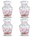 White Couple Dove Pink Urns For Loved Ones - Burial Urns For Couple