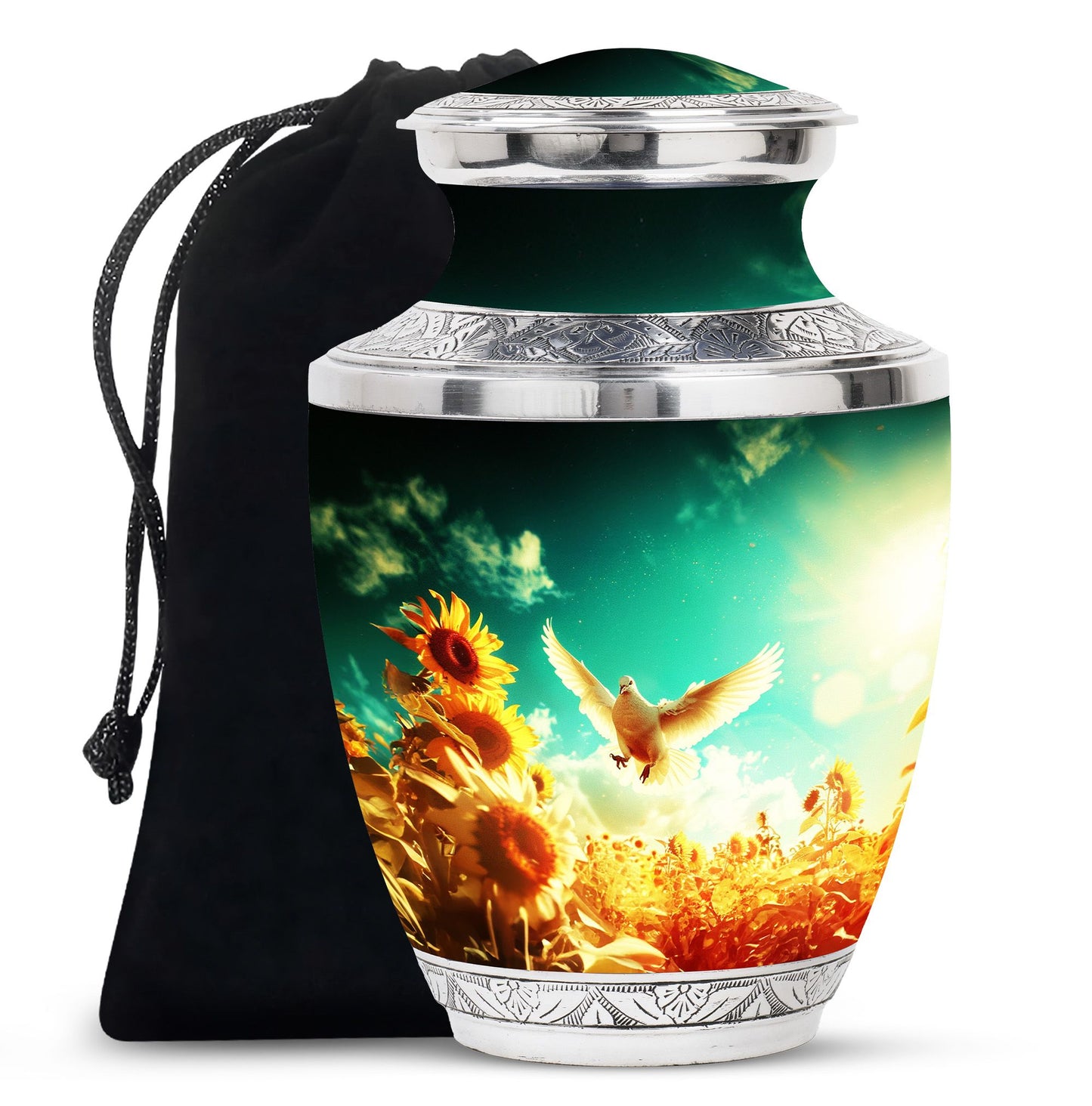 Personalized Bird Cremation Urn for Mother - 10-inch, 200 cu in - Yatskia