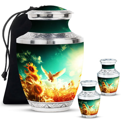 Personalized Bird Cremation Urn for Mother - 10-inch, 200 cu in - Yatskia
