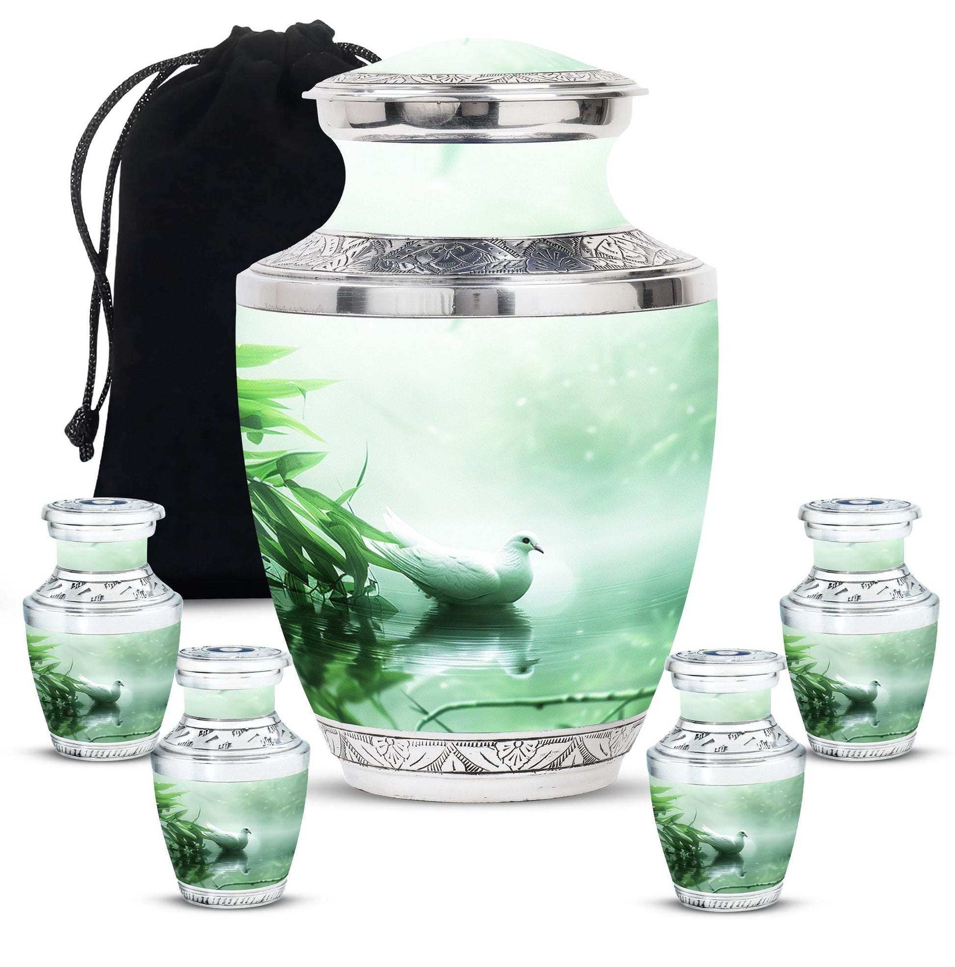 Dove Memorial Urn For Human Ashes - Large Decorative Urn