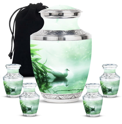 Personalized Bird Memorial Urn for Human Ashes - 10-inch, 200 cu in - Yatskia