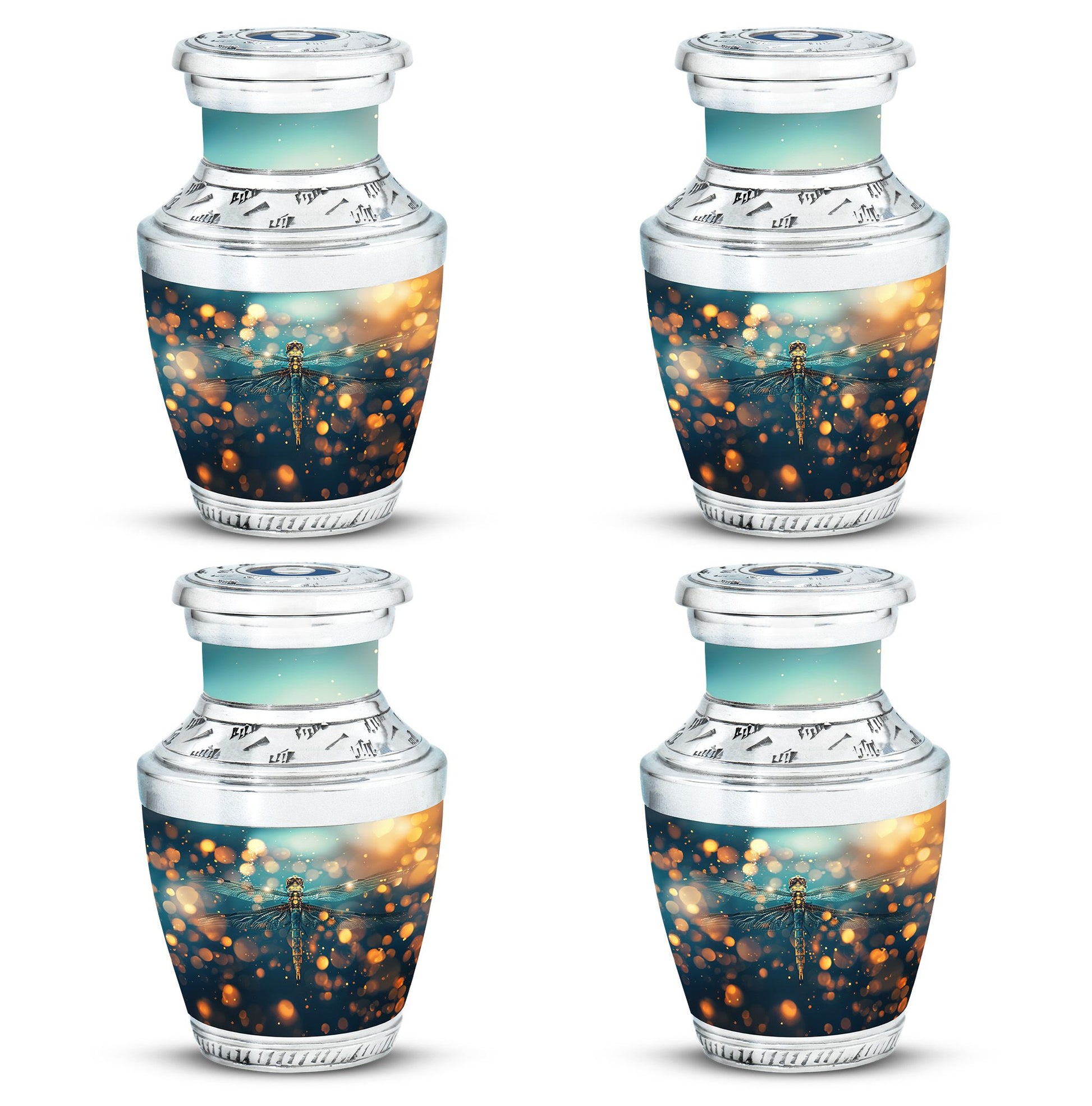 Green Dragonfly Burial Cremation Urns - Large Urn For Ashes For Women